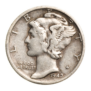 $1 FV 90% Silver Mercury Dimes image 1