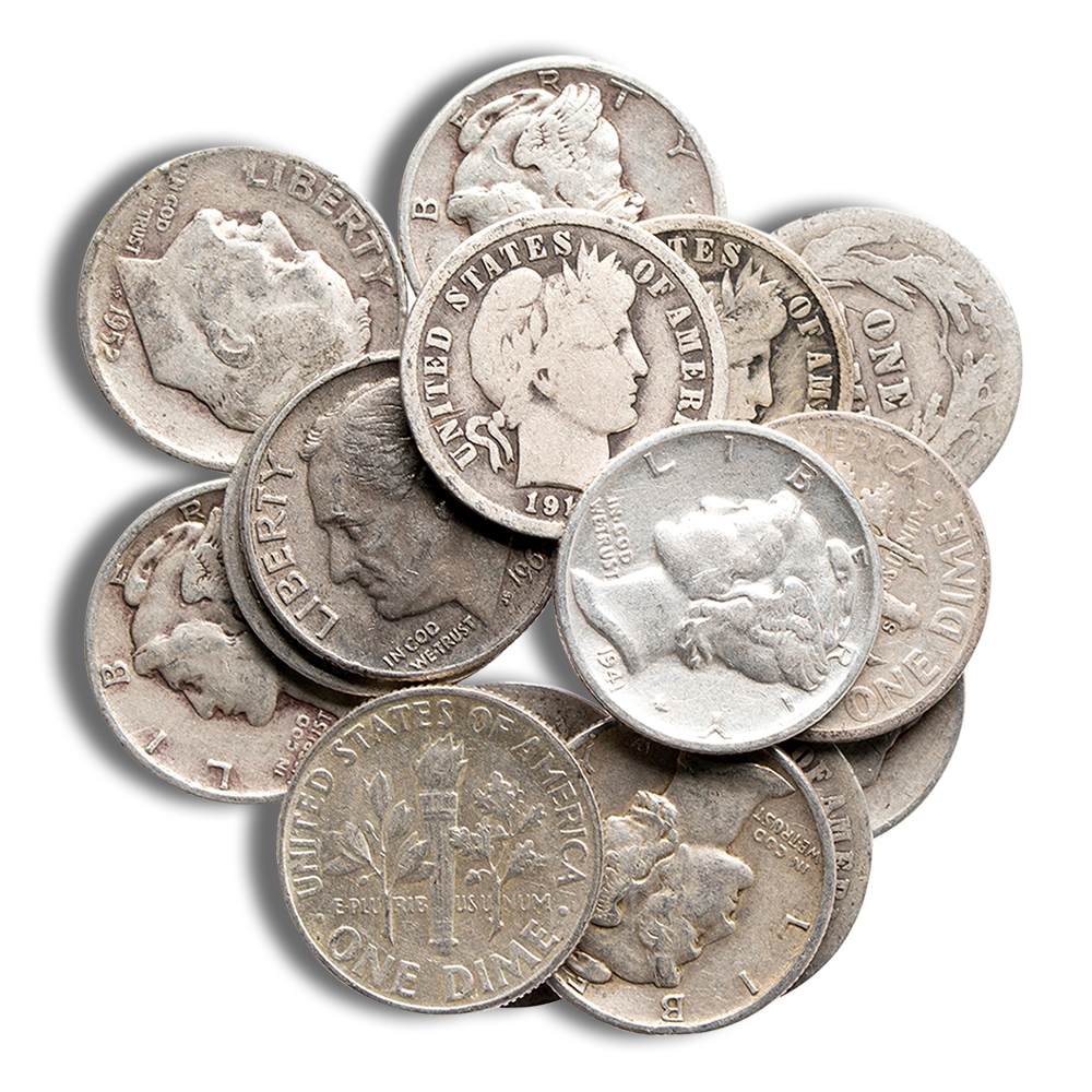 $1 FV 90% Silver Roosevelt Dimes image 1
